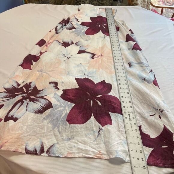 Lord & Taylor Floral Linen Dress Size Medium - Picture 6 of 6
